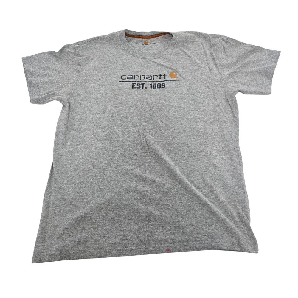 Carhartt Graphic T-Shirt Mens Large Gray Est 1889 Logo Tee